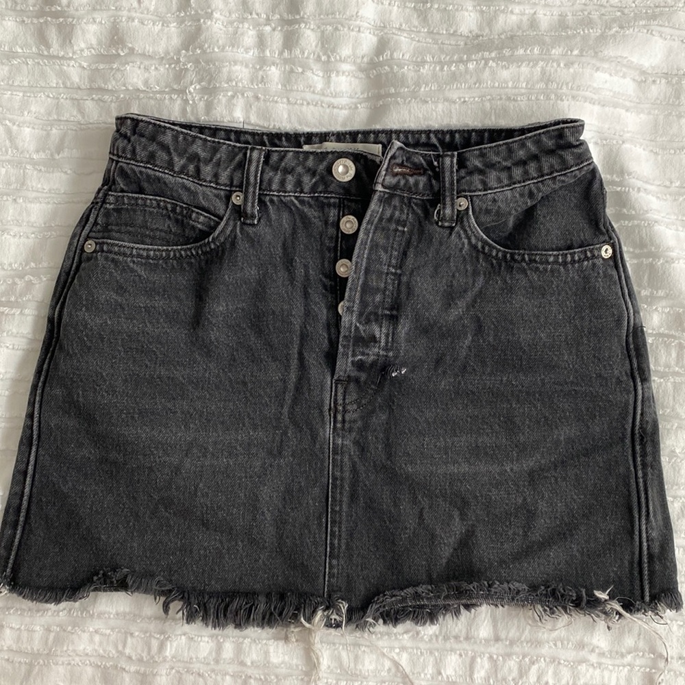 NWT Free people distressed bottom jean skirt